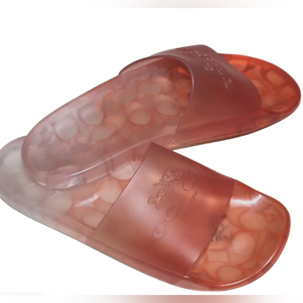Coach Pink Slide Sandals Size 6B - Picture 2 of 6